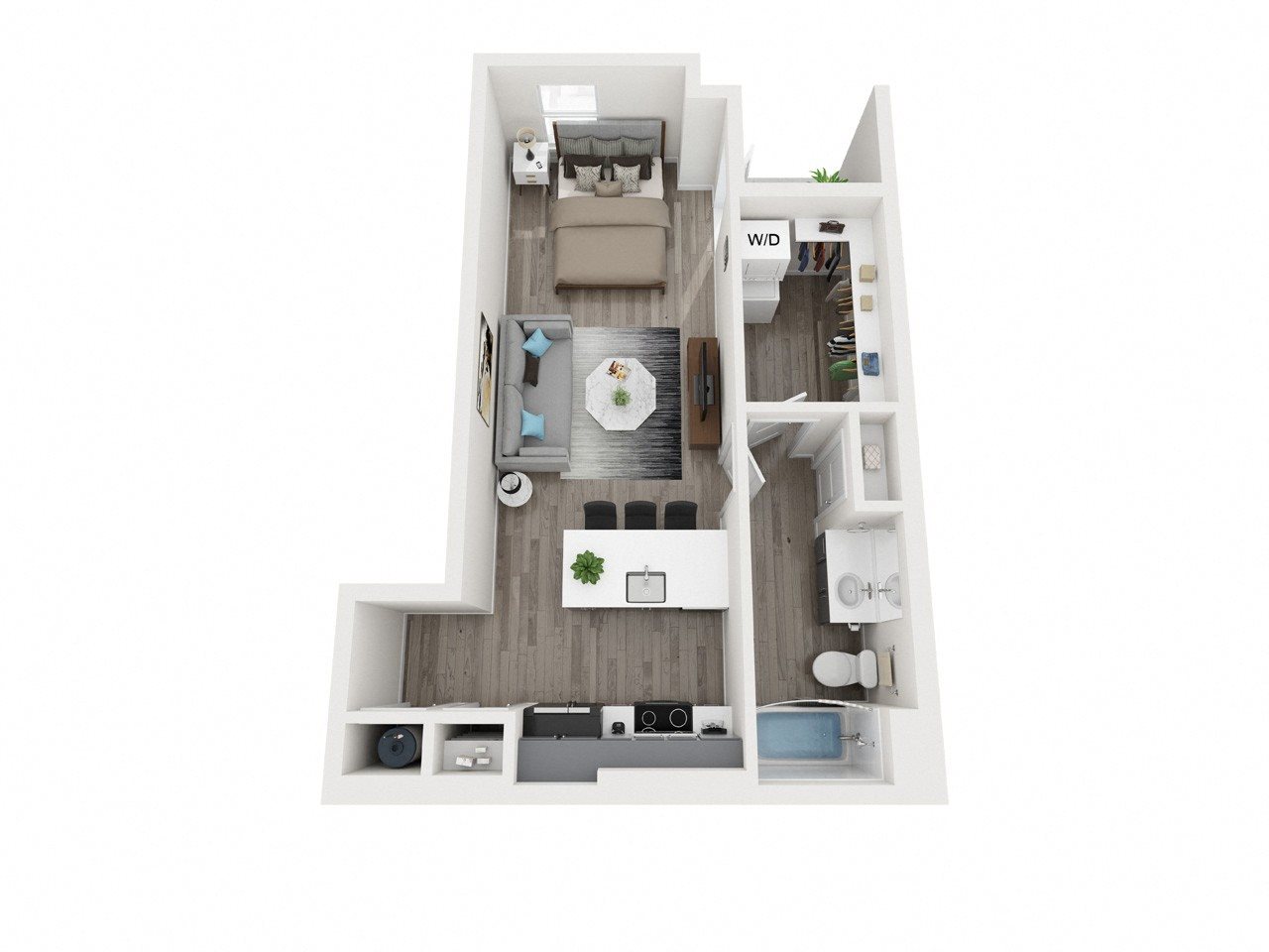 S2: 0 Bed 1 Bath floor plan